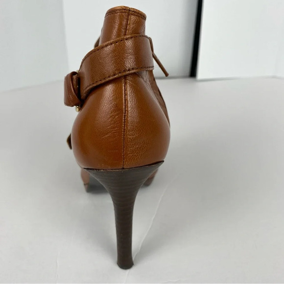 Lauren Ralph Lauren Brown Leather Lorelei Ankle Booties Size 6 - Picture 11 of 16